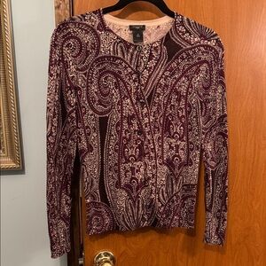Ann Taylor Paisley Long Sleeve Top